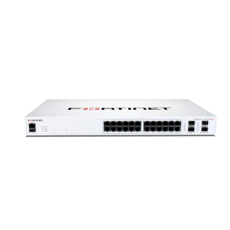 Fortinet FS-124F-POE switch di rete Gigabit Ethernet (10/100/1000) Supporto Power over Ethernet (PoE) 1U Bianco Fortinet FS-124F-POE switch di rete Gigabit Ethernet (10/100/1000) Supporto Power over Ethernet (PoE) 1U Bianco