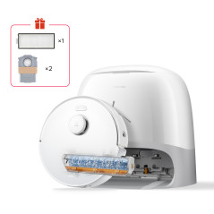 Roborock Qrevo Curv 2 FlowX Robot Aspirapolvere e Lavapavimenti, 270mm Autopulizia Rullo, Aspirazione 20.000 Pa, Protezione