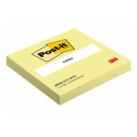Post-It 6820-CY-W10 pouch autoadesiva Quadrato Giallo 100 fogli Autoadesivo