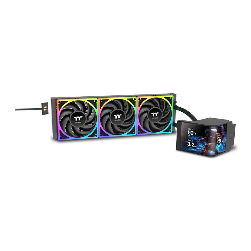 Thermaltake MAGCurve 360 Ultra AIO ARGB Fan Scheda madre Kit di raffreddamento a liquido 12 cm Nero 1 pz
