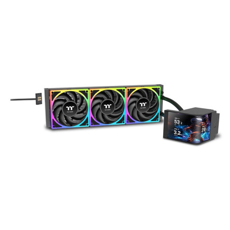 Thermaltake MAGCurve 360 Ultra AIO ARGB Fan Scheda madre Kit di raffreddamento a liquido 12 cm Nero 1 pz