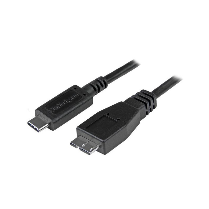 StarTech.com Cavo USB-C a Micro USB-B da 50 cm, USB 10Gbps, Cavetto Dati 3A, Cavo di Trasferimento Dati USB-C a Micro-B