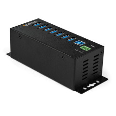StarTech.com Hub USB a 7 porte con adattatore di alimentazione - Protezione contro le sovratensioni - Hub di trasferimento dati