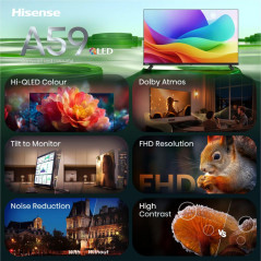 Hisense 40A59S 101,6 cm (40") Full HD Smart TV Wi-Fi Nero