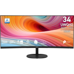 MSI Pro MP341CQ E12 Monitor PC 86,4 cm (34") 3440 x 1440 Pixel UltraWide Quad HD Nero