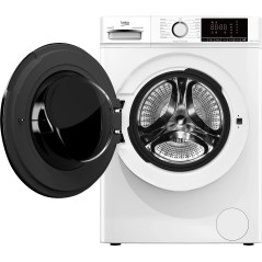 Beko b100 BMX8126DB 8kg classe A bianco, inverter 1200 giri, display XL, oblò nero, vapore