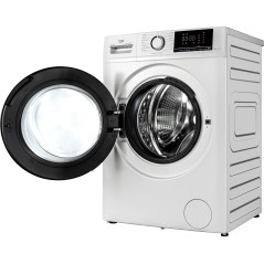 Beko b100 BMX8126DB 8kg classe A bianco, inverter 1200 giri, display XL, oblò nero, vapore