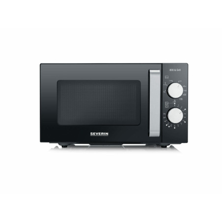 Severin MW 7762 forno a microonde Nero, Acciaio inox Microonde con grill Superficie piana 20 L 800 W