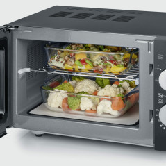 Severin MW 7762 forno a microonde Nero, Acciaio inox Microonde con grill Superficie piana 20 L 800 W