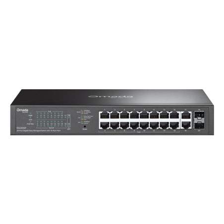 OMADA ES220GP switch di rete Gestito Gigabit Ethernet (10 100 1000) Supporto Power over Ethernet (PoE) Nero