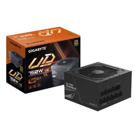 GIGABYTE UD750GM PG5 V2 Alimentatore – PCIe Gen 5.1, 80 PLUS Gold, Design completamente modulare, Ventola da 120 mm,