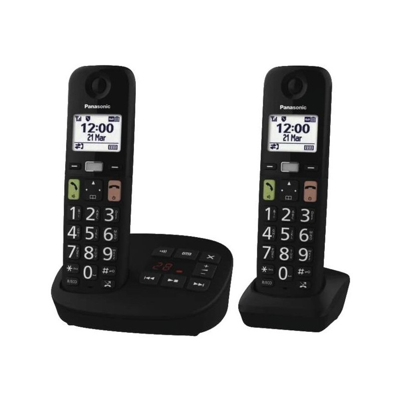 Panasonic KX-TGU132EXB telefono Telefono analogico/DECT Nero Panasonic KX-TGU132EXB telefono Telefono analogico/DECT Nero