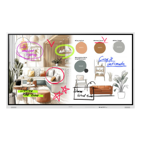 Samsung WM85FX lavagna interattiva 2,16 m (85") 3840 x 2160 Pixel Touch screen Grigio, Bianco HDMI