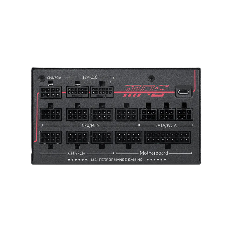 MSI MPG Ai1300TS PCIE5 alimentatore per computer 1300 W 24-pin ATX ATX Nero MSI MPG Ai1300TS PCIE5 alimentatore per computer 1300 W 24-pin ATX ATX Nero