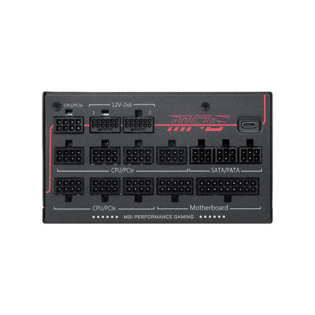 MSI MPG Ai1300TS PCIE5 alimentatore per computer 1300 W 24-pin ATX ATX Nero
