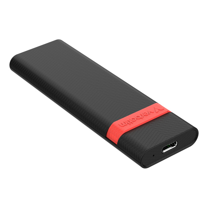 Verbatim 32261 contenitore di unità di archiviazione Box esterno SSD Nero, Rosso M.2 Alimentazione USB