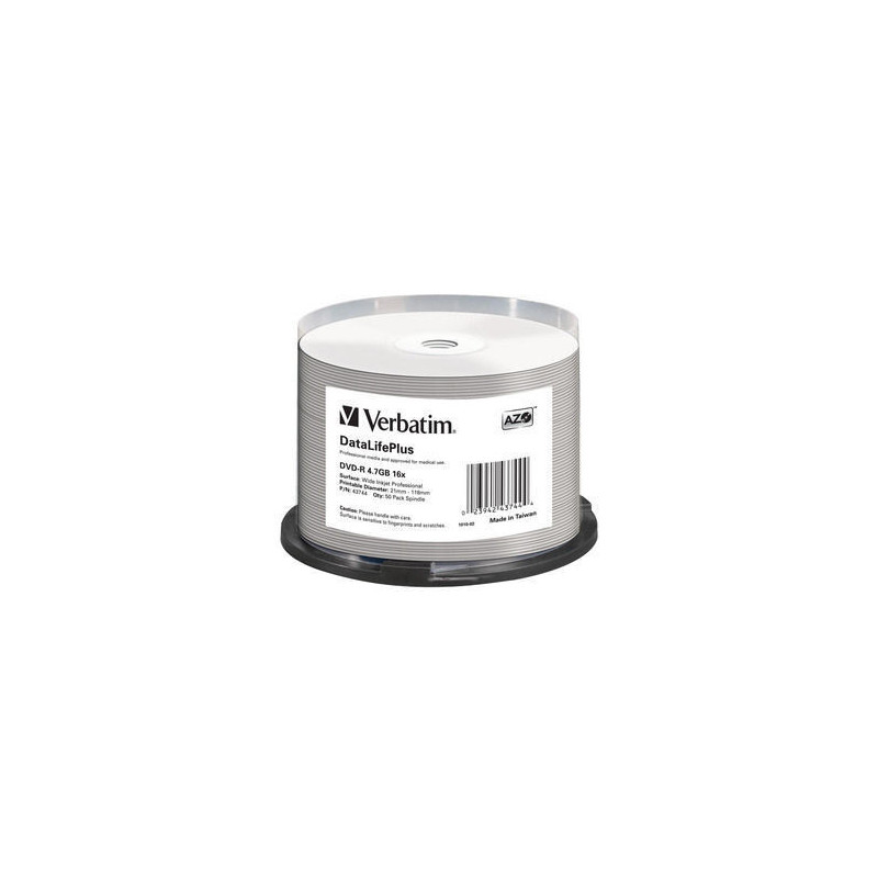 Verbatim DataLifePlus 4,7 GB DVD-R 50 pz Verbatim DataLifePlus 4,7 GB DVD-R 50 pz