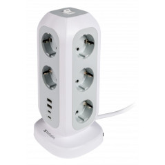 Verbatim 49547 prolunghe e multiple 11 presa(e) AC Interno Bianco