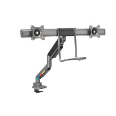 Kensington Braccio per doppio monitor SmartFit con barra trasversale e maniglia