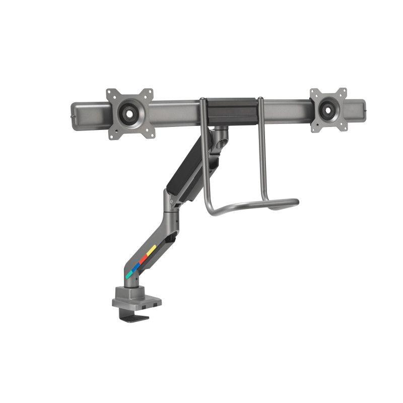 Kensington Braccio per doppio monitor SmartFit con barra trasversale e maniglia