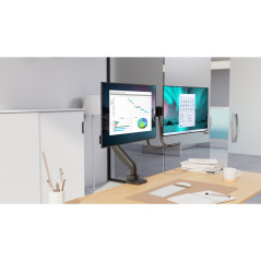 Kensington Braccio per doppio monitor SmartFit con barra trasversale e maniglia