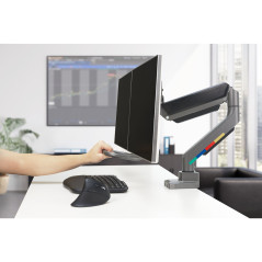 Kensington Braccio per doppio monitor SmartFit con barra trasversale e maniglia