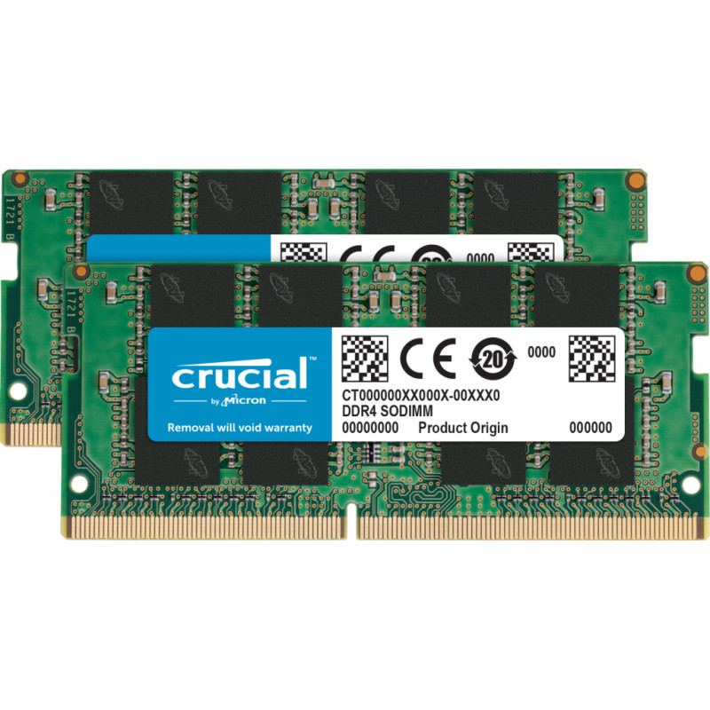 Crucial CT2K16G4SFRA32A memoria 32 GB 2 x 16 GB DDR4 260-pin SO-DIMM Crucial CT2K16G4SFRA32A memoria 32 GB 2 x 16 GB DDR4 260-pin SO-DIMM