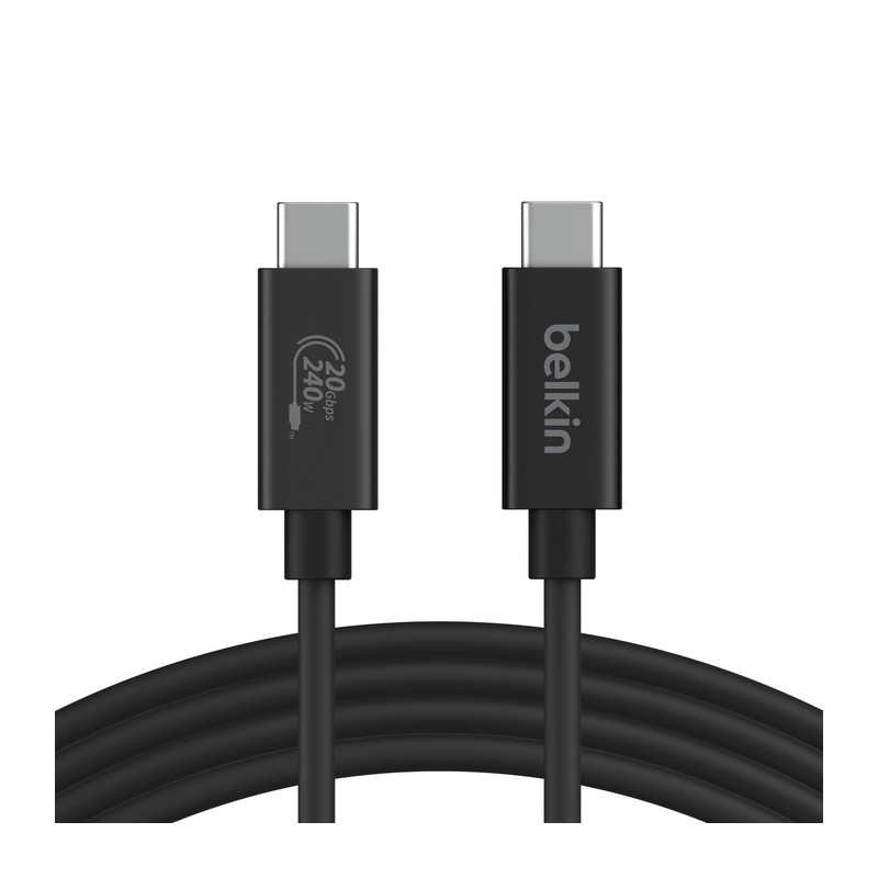 Belkin INZ004BT2MBK cavo USB USB4 Gen 2x2 2 m USB C 20 Gbit/s 240 W Nero
