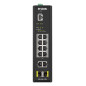 D-Link DIS-200G-12PS switch di rete Gestito L2 Gigabit Ethernet (10/100/1000) Supporto Power over Ethernet (PoE) Nero