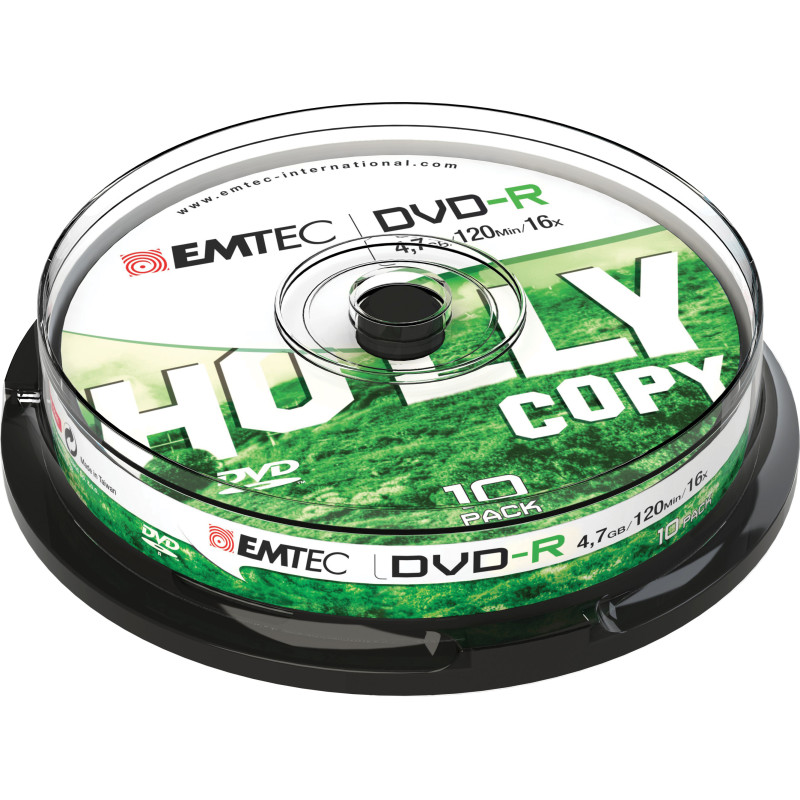 Emtec ECOVR471016CB DVD vergine 4,7 GB DVD-R 10 pz Emtec ECOVR471016CB DVD vergine 4,7 GB DVD-R 10 pz