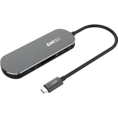 Emtec T650C Type-C HUB USB 3.2 Gen 1 (3.1 Gen 1) Type-A Nero