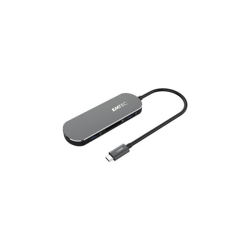 Emtec T650C Type-C HUB USB 3.2 Gen 1 (3.1 Gen 1) Type-A Nero