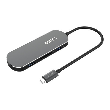 Emtec T650C Type-C HUB USB 3.2 Gen 1 (3.1 Gen 1) Type-A Nero