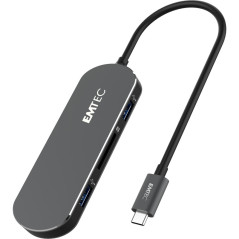 Emtec T650C Type-C HUB USB 3.2 Gen 1 (3.1 Gen 1) Type-A Nero