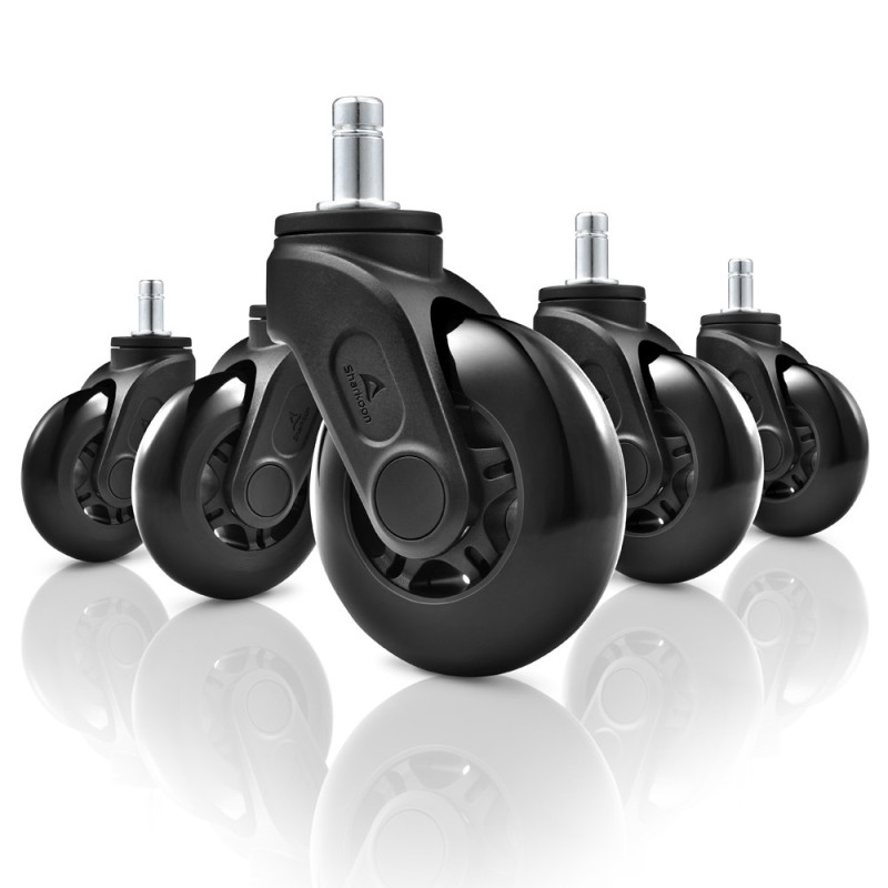 Sharkoon SW10 Nero Plastica Poliuretanica PU Rotelle Sharkoon SW10 Nero Plastica Poliuretanica PU Rotelle