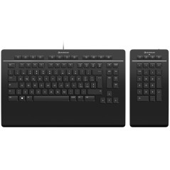 3Dconnexion Keyboard Pro tastiera Ufficio USB + Bluetooth Italiano Nero
