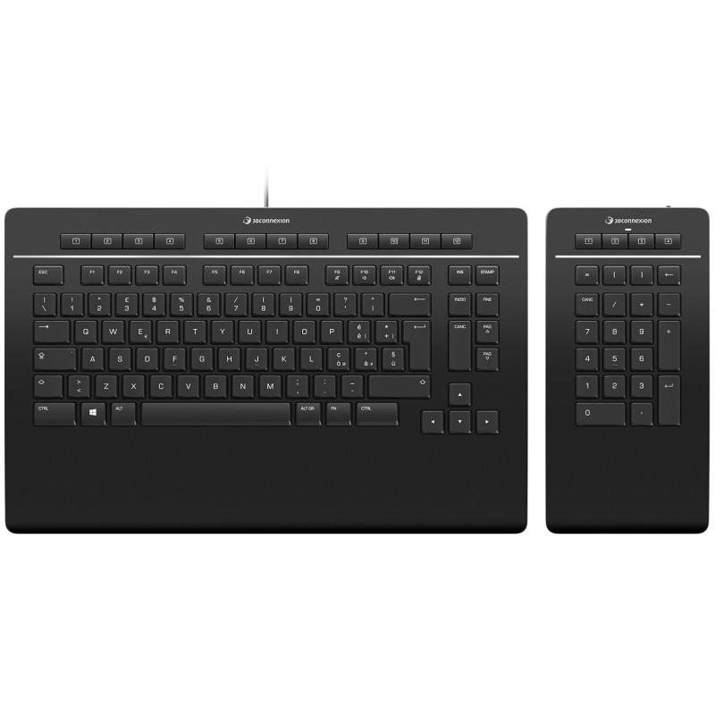 3Dconnexion Keyboard Pro tastiera Ufficio USB + Bluetooth Italiano Nero 3Dconnexion Keyboard Pro tastiera Ufficio USB + Bluetooth Italiano Nero