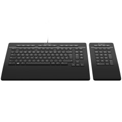 3Dconnexion Keyboard Pro tastiera Ufficio USB + Bluetooth Italiano Nero