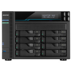 Asustor Lockerstor 10 AS6510T NAS Tower Intel Atom® C3538 8 GB DDR4 0 TB ADM Nero