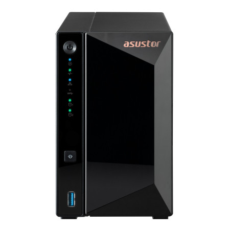 Asustor DRIVESTOR 2 Pro Gen2 AS3302T v2 NAS Realtek RTD1619B 2 GB DDR4 ADM Nero
