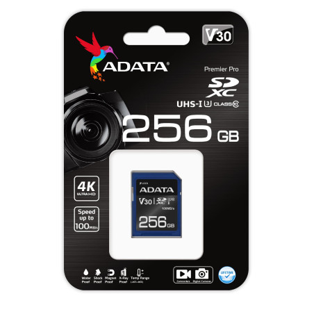 ADATA ASDX256GUI3V30S-R memoria flash 256 GB SDXC UHS-I Classe 10