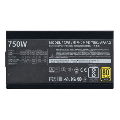 Cooler Master MWE Gold 750 V2 ATX 3.1 alimentatore per computer 750 W 24-pin ATX Nero