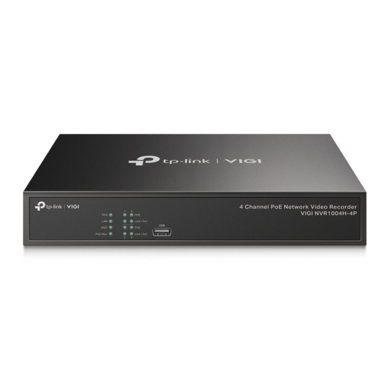 TP-Link VIGI NVR1004H-4P Videoregistratore di rete (NVR) Nero TP-Link VIGI NVR1004H-4P Videoregistratore di rete (NVR) Nero