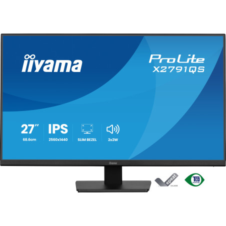 iiyama ProLite X2791QS-B1 Monitor PC 68,6 cm (27") 2560 x 1440 Pixel Quad HD LED Nero