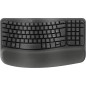 Logitech Wave Keys for Business, tastiera wireless ergonomica con supporto per i polsi imbottito, tecnologia Secure Logi Bolt, Logitech Wave Keys for Business, tastiera wireless ergonomica con supporto per i polsi imbottito, tecnologia Secure Logi Bolt,