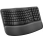 Logitech Wave Keys for Business, tastiera wireless ergonomica con supporto per i polsi imbottito, tecnologia Secure Logi Bolt, Logitech Wave Keys for Business, tastiera wireless ergonomica con supporto per i polsi imbottito, tecnologia Secure Logi Bolt,