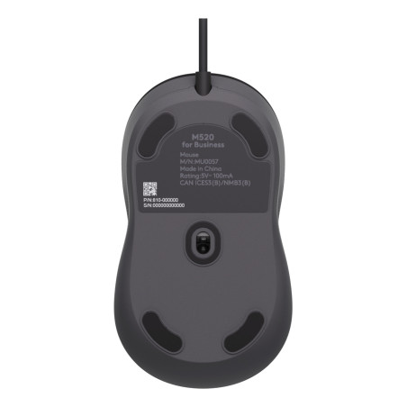 Logitech Signature Wired M520 for Business mouse Ufficio Ambidestro USB tipo-C Ottico 4000 DPI