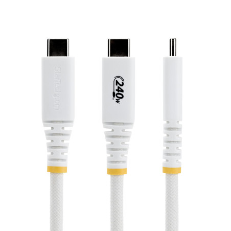 StarTech.com Cavo USB-C per ricarica 240W 5A PD EPR 2m, Ultra flessibile e resistente, USB 2.0, Cavo alimentazione laptop,