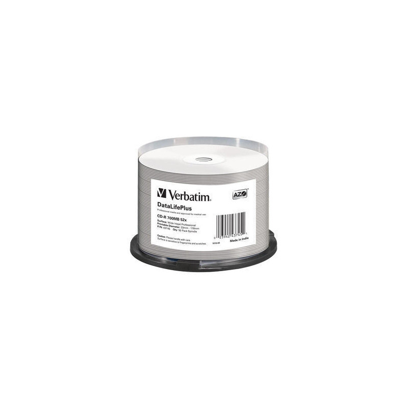 Verbatim CD-R 52x DataLifePlus 700 MB 50 pz Verbatim CD-R 52x DataLifePlus 700 MB 50 pz