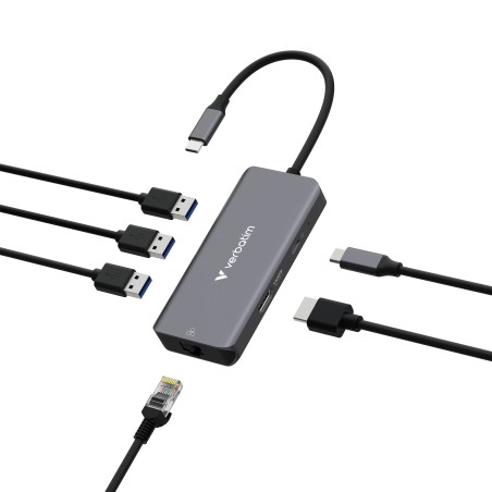 Verbatim 32157 hub di interfaccia USB 3.2 Gen 1 (3.1 Gen 1) Type-C 5000 Mbit/s Grigio